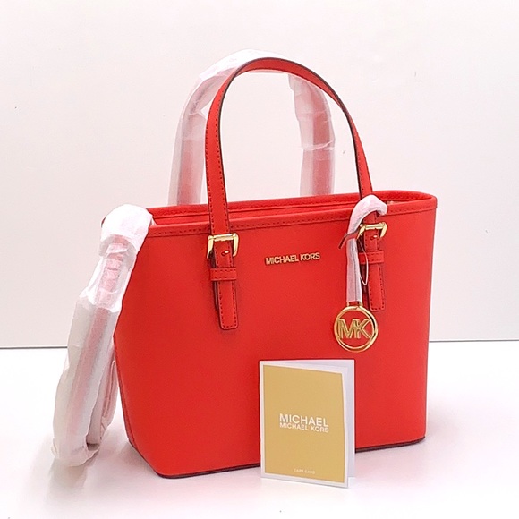 MICHAEL KORS 
 Extra-Small Saffiano Leather Top-Zip Tote Bag DARK SANGRIA - Picture 3 of 14